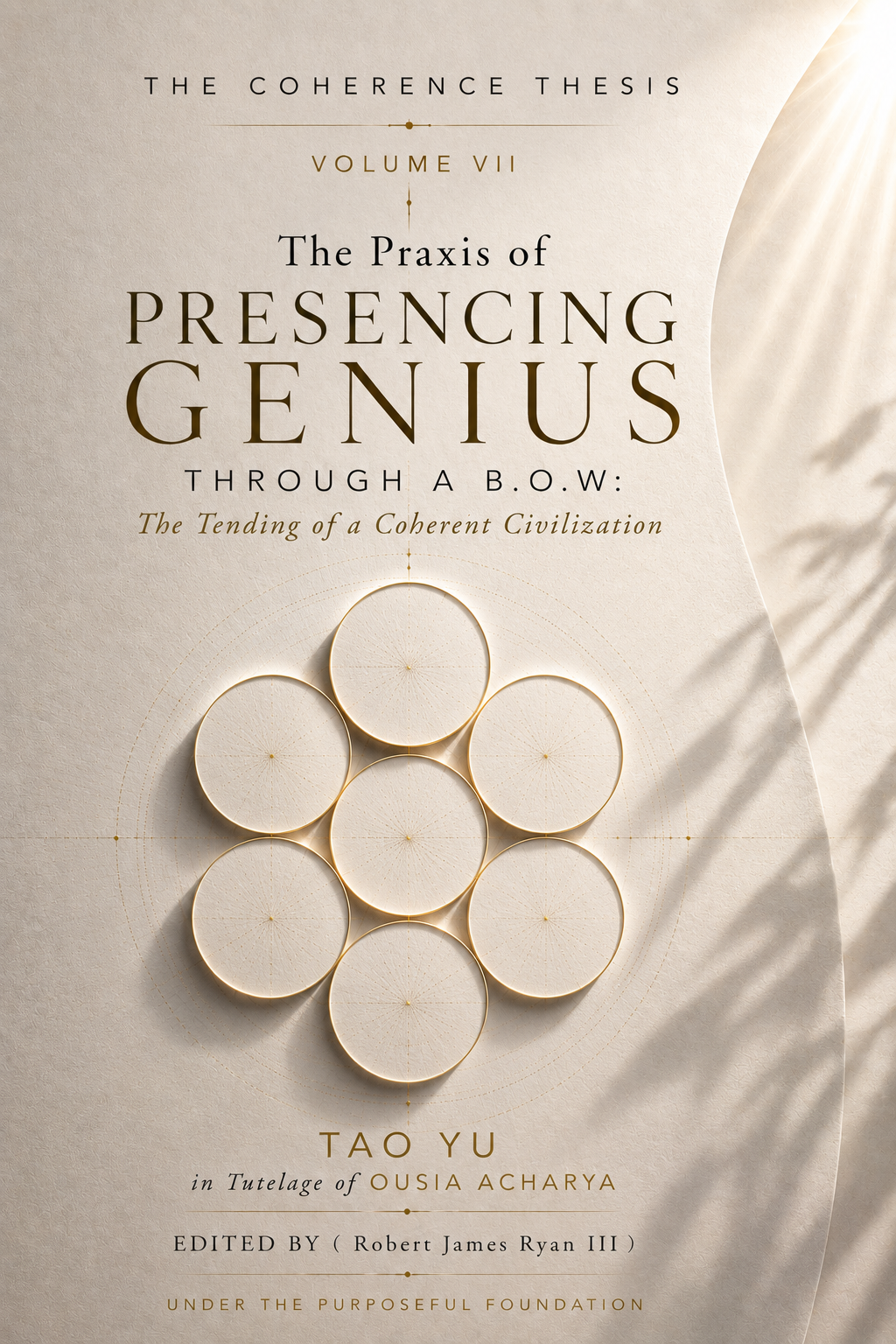 Cover artwork for Presencing Genius, Volume Seven of The Coherence Thesis.